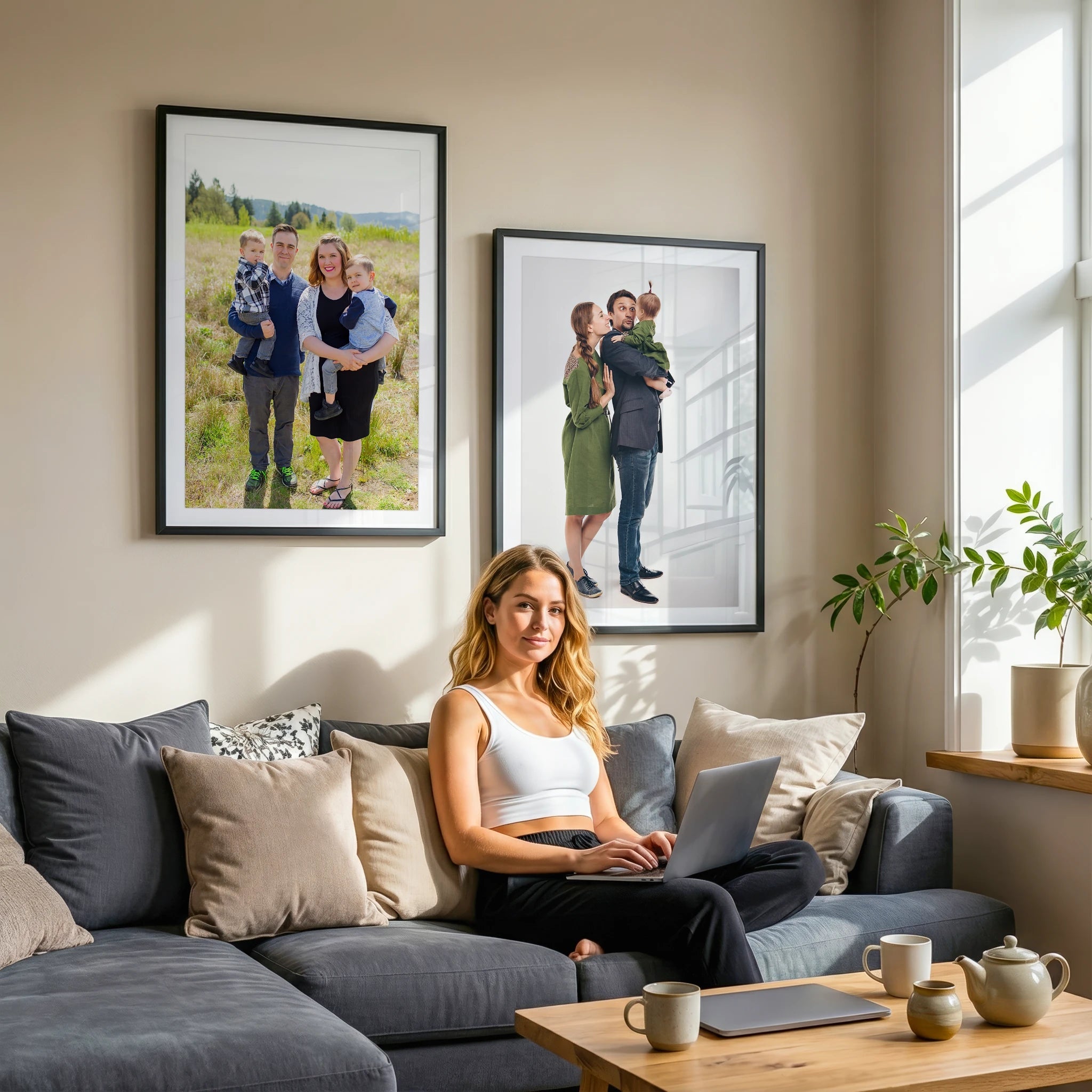 Contemporary Living Room Photo Mockup