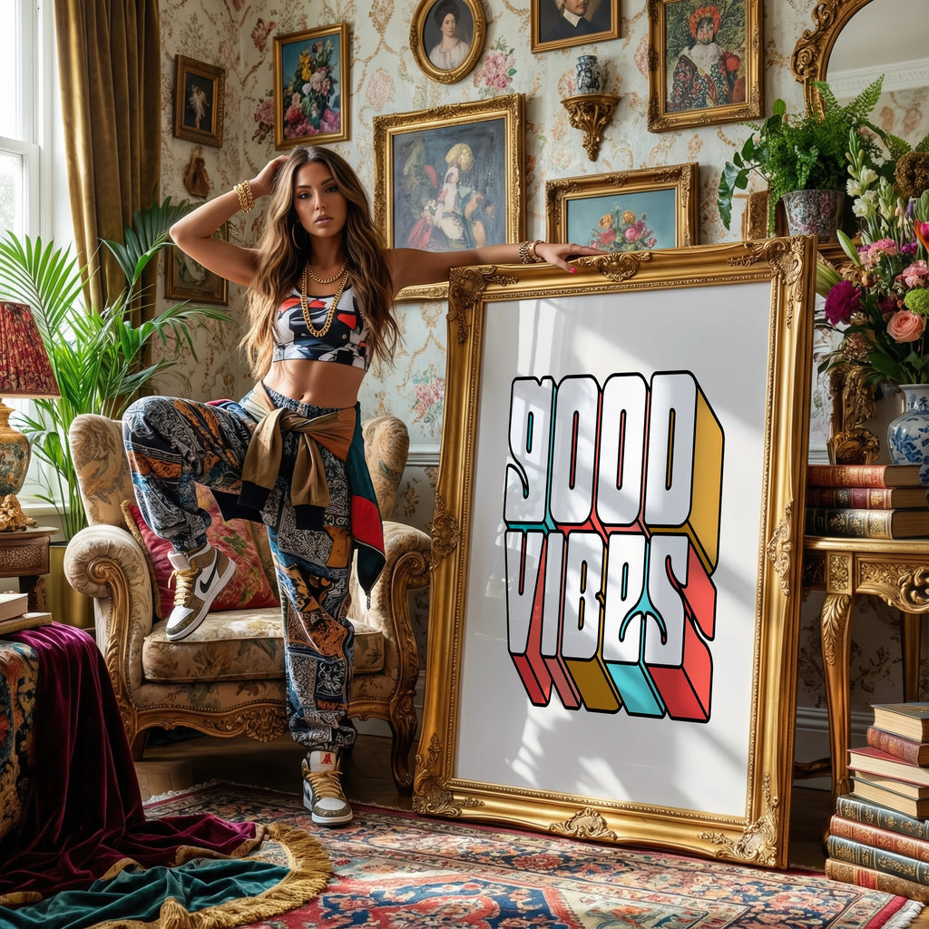 Maximalist Living Room Photo Mockup