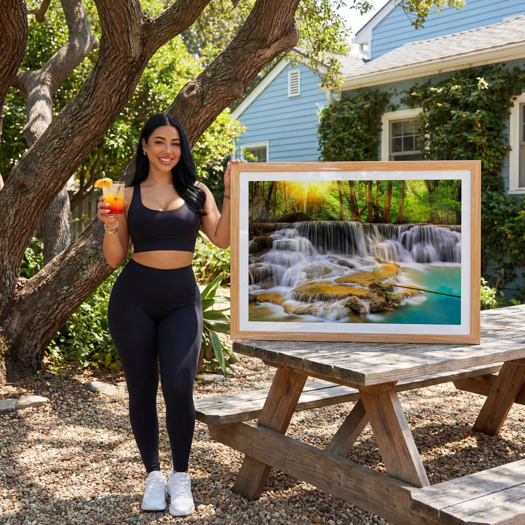 Backyard Picnic Table Photo Mockup