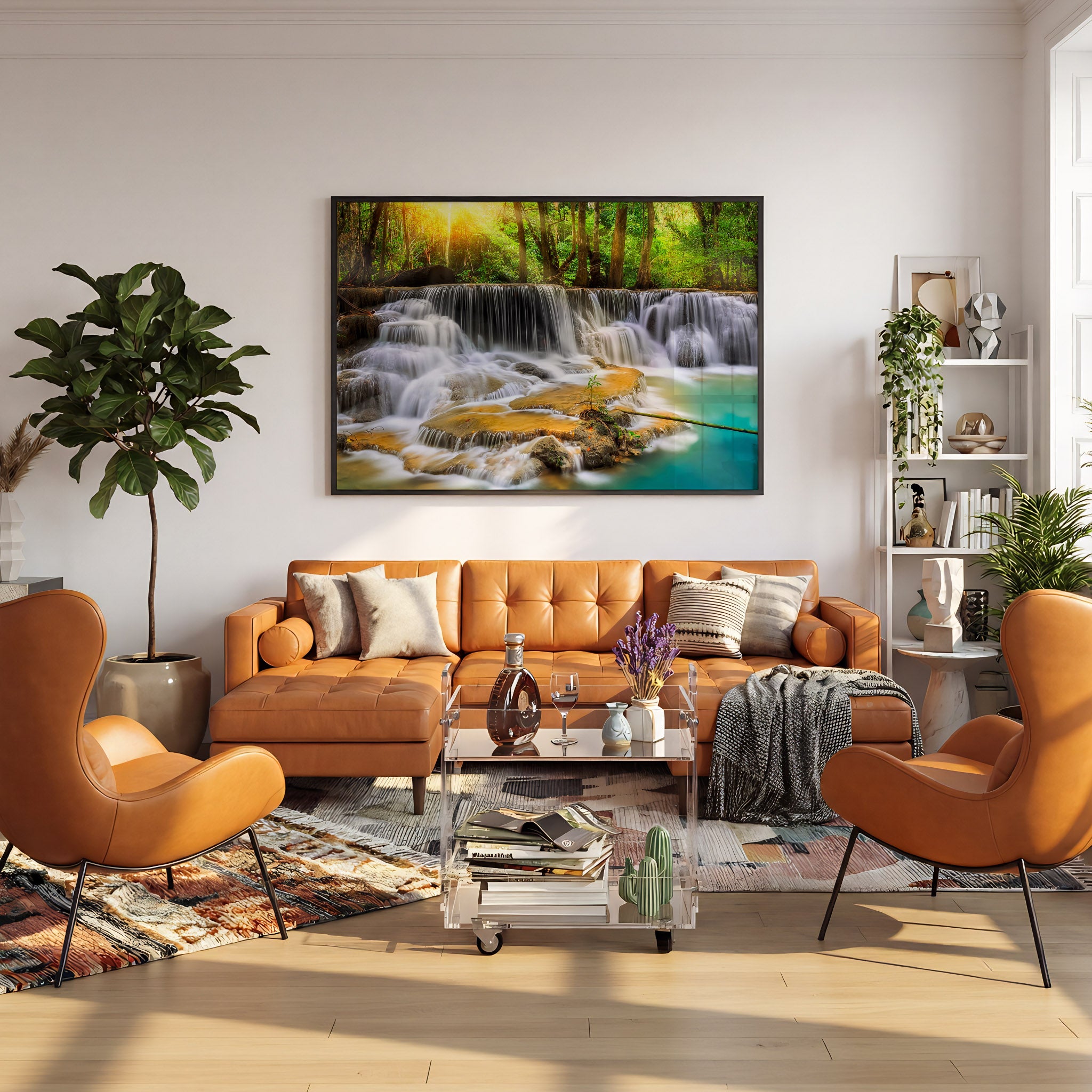Mid-Century Modern Living Room Photo Mockup