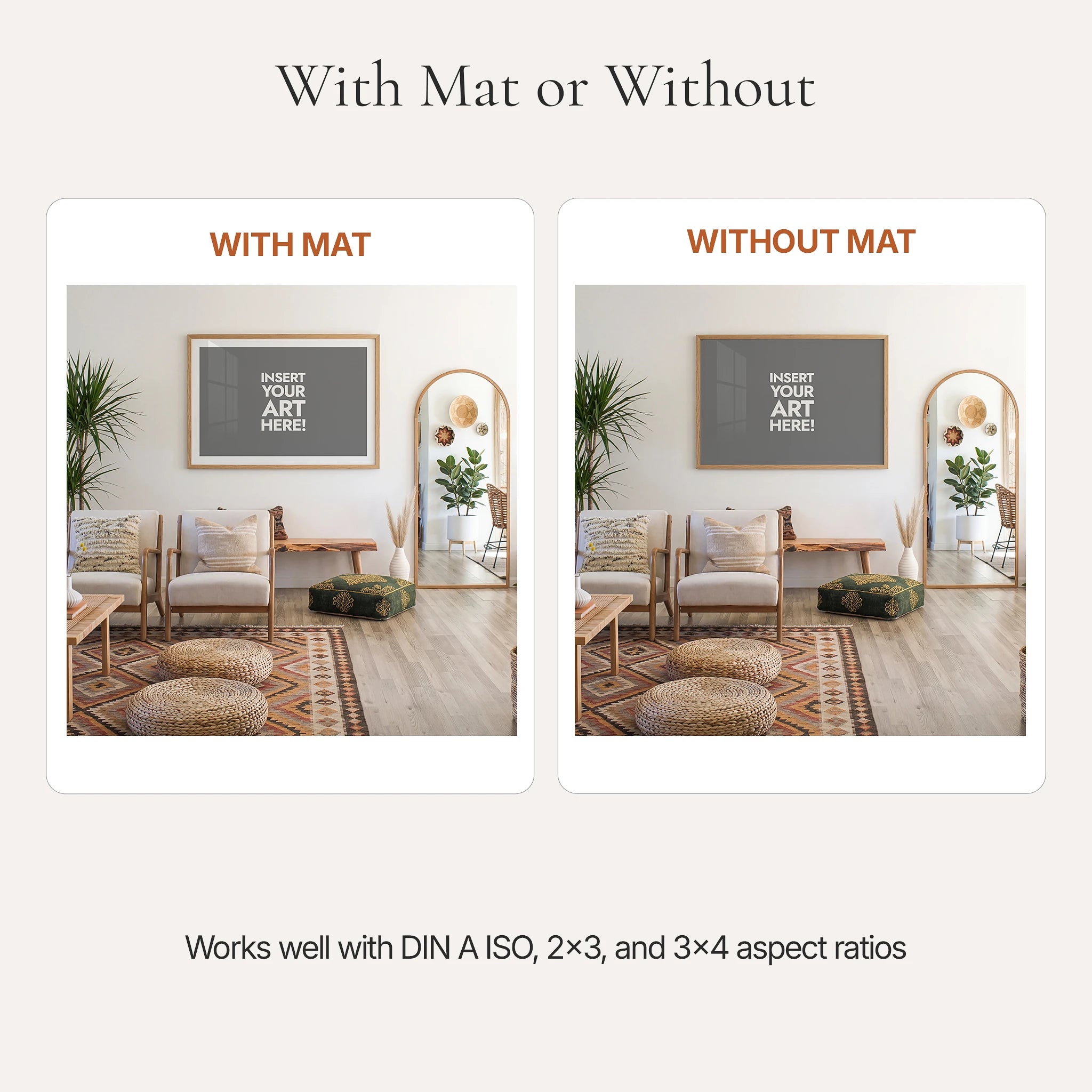 Bohemian Living Room Photo Mockup