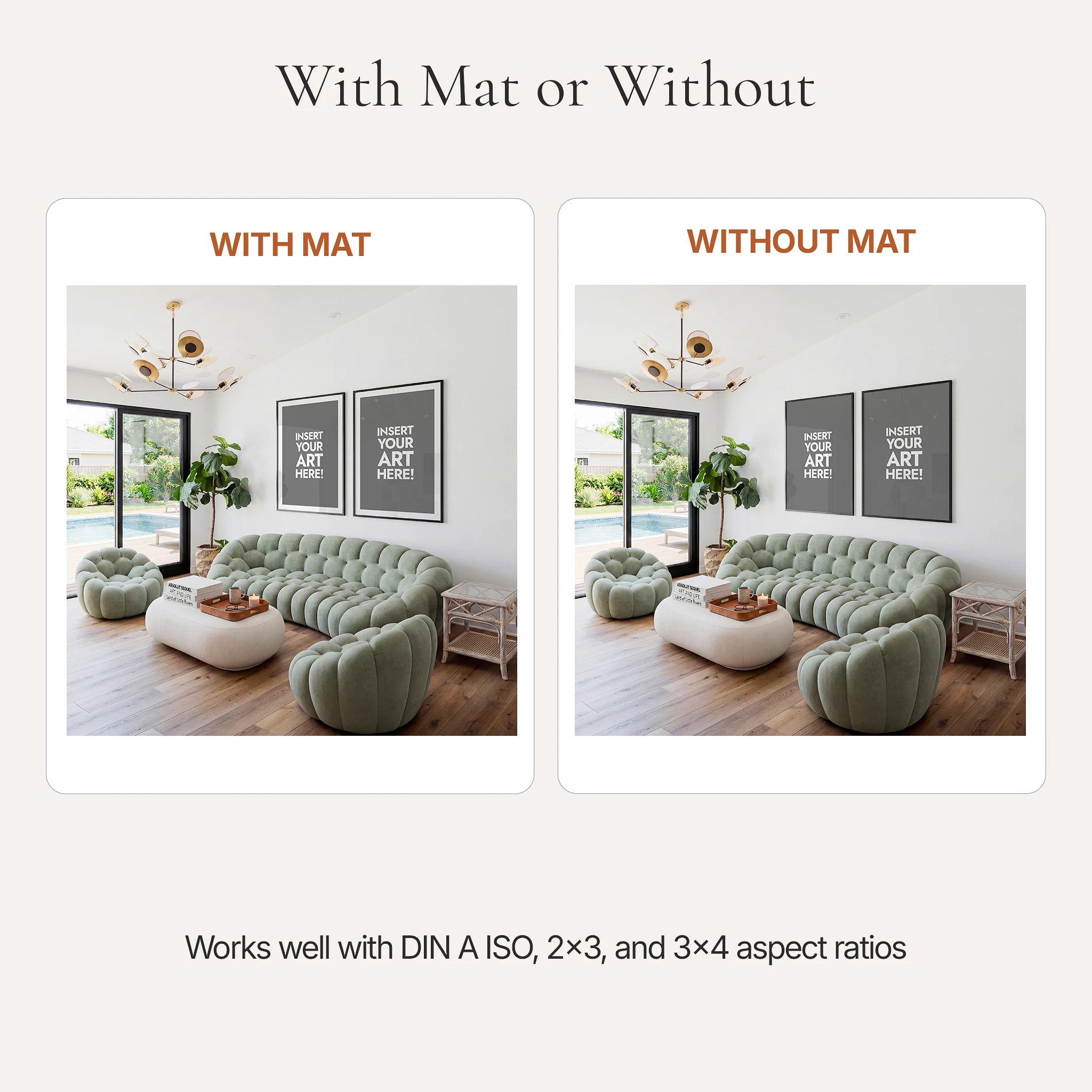 Contemporary Living Room Photo Mockup