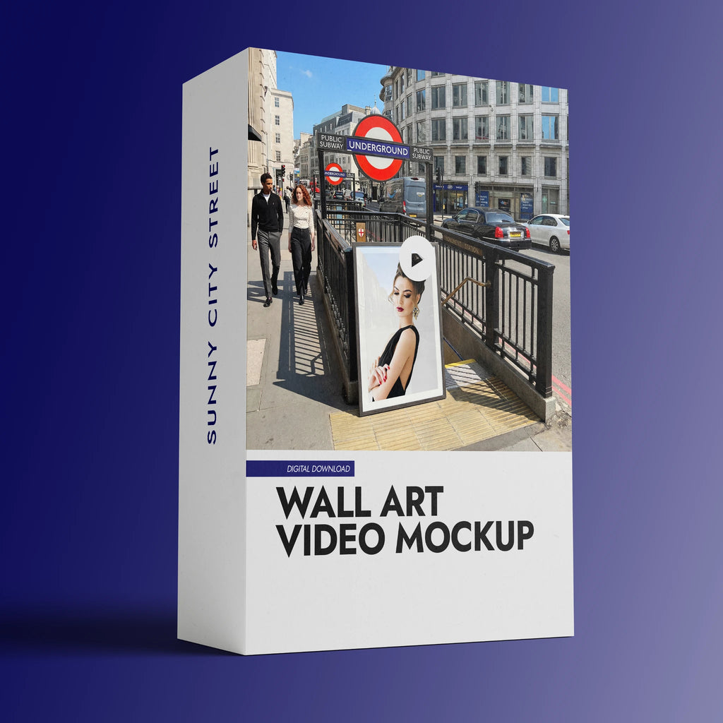 Vertical Framed Video Mockup — Sunny City Street