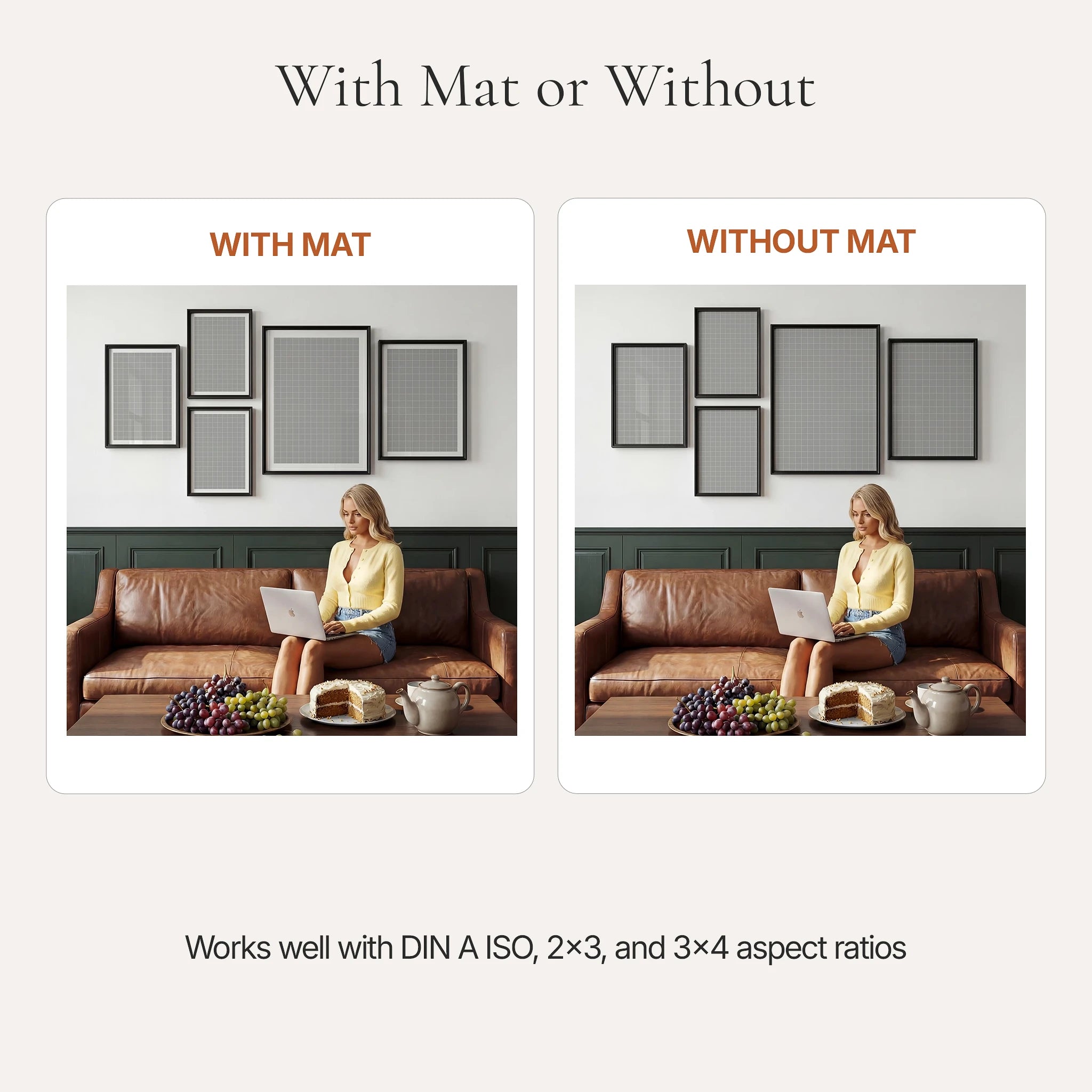 Contemporary Leather Sofa Video Mockup