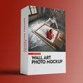 Horizontal Framed Art Mockup — Man in a Studio