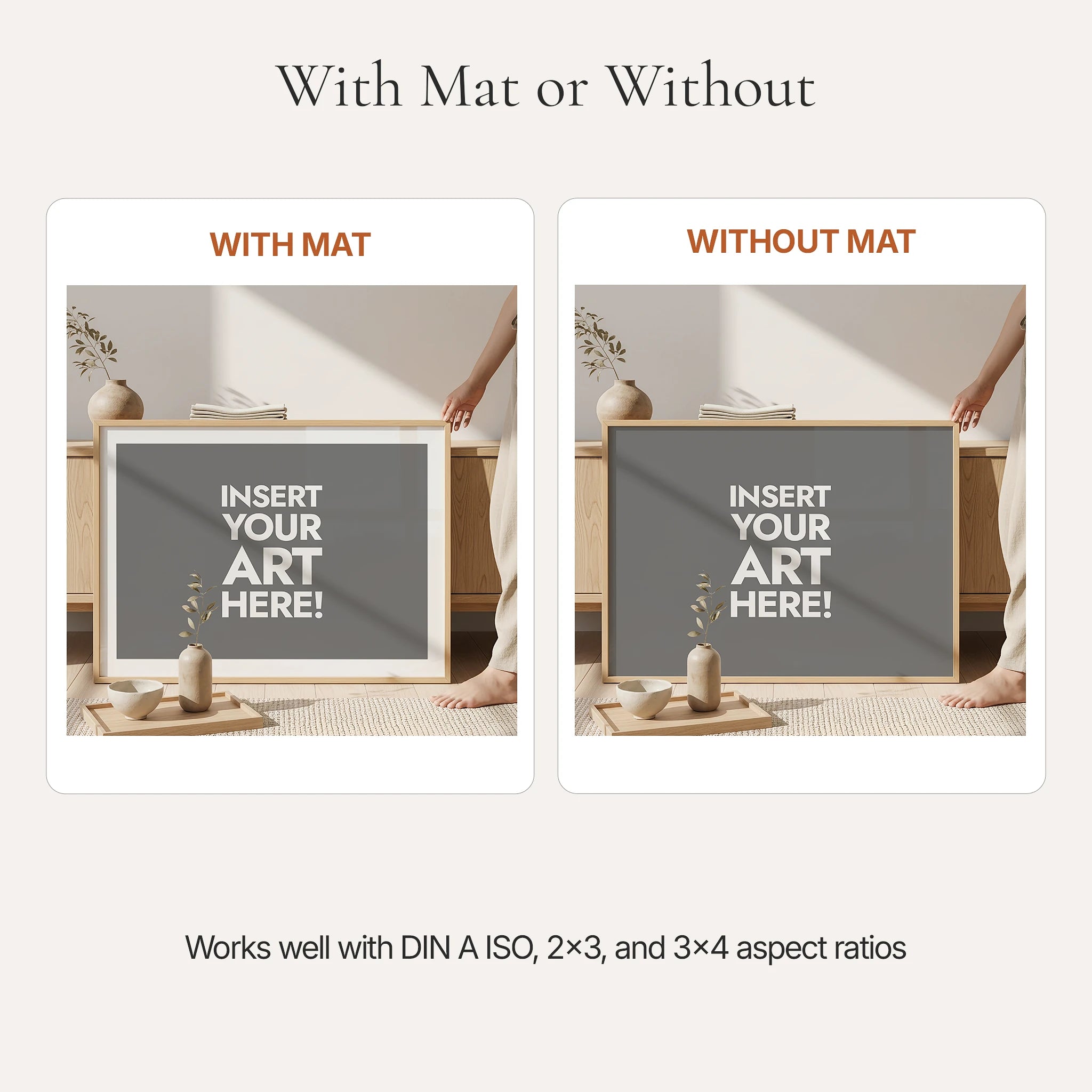 Japandi Living Room Photo Mockup