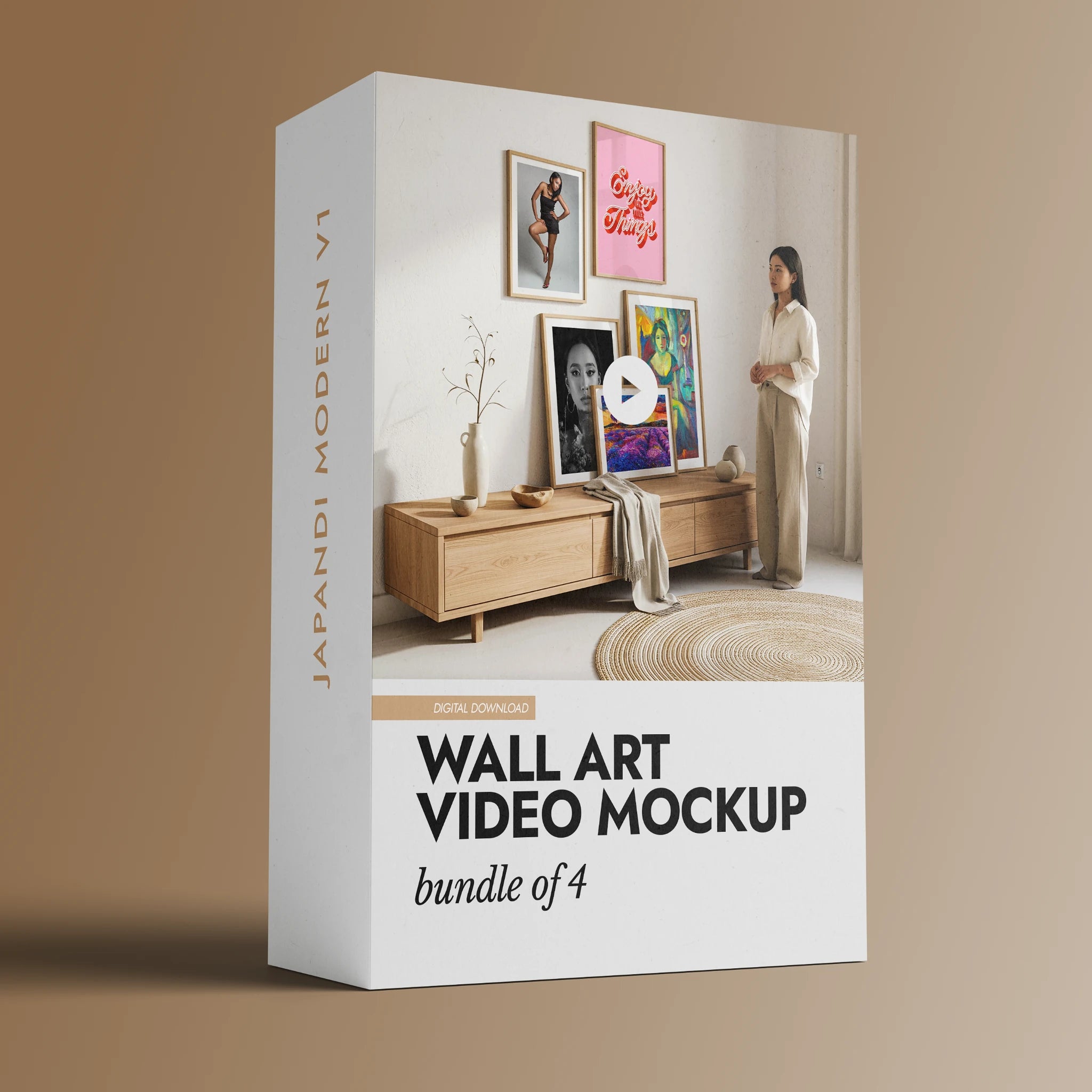 Wall Art Video Mockup Bundle — Japandi Modern v1