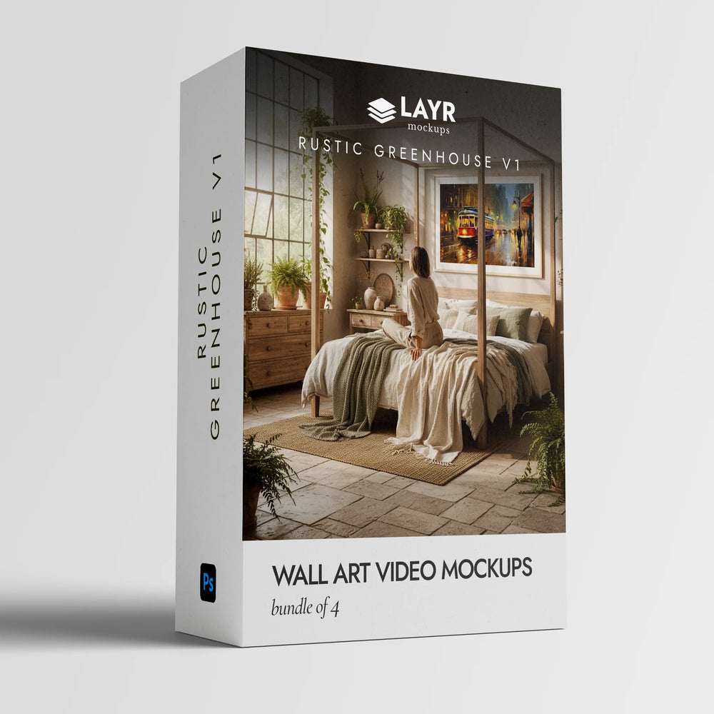Rustic Greenhouse v1 (Wall Art Video Mockup Bundle)