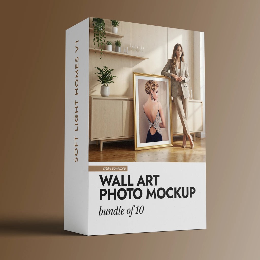 Wall Art Photo Mockup Bundle — Soft Light Homes v1