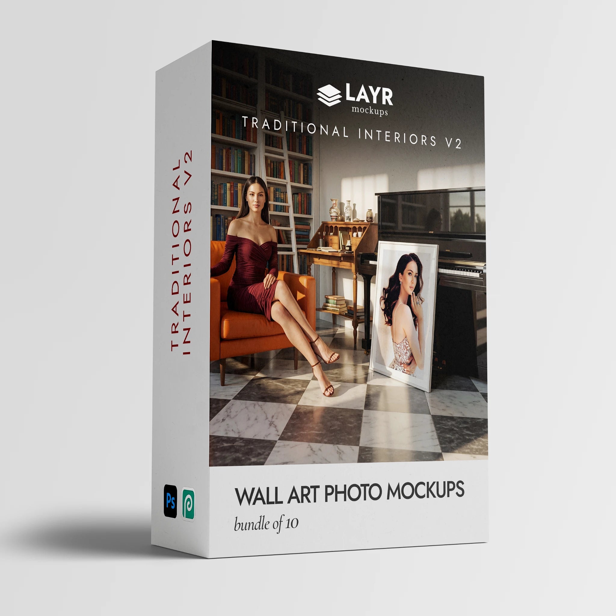 Traditional Interiors v2 (Wall Art Photo Mockup Bundle)