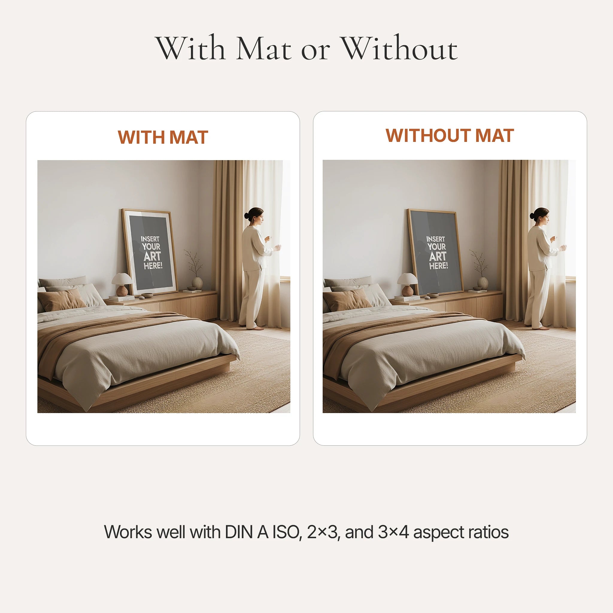 Japandi Bedroom Photo Mockup