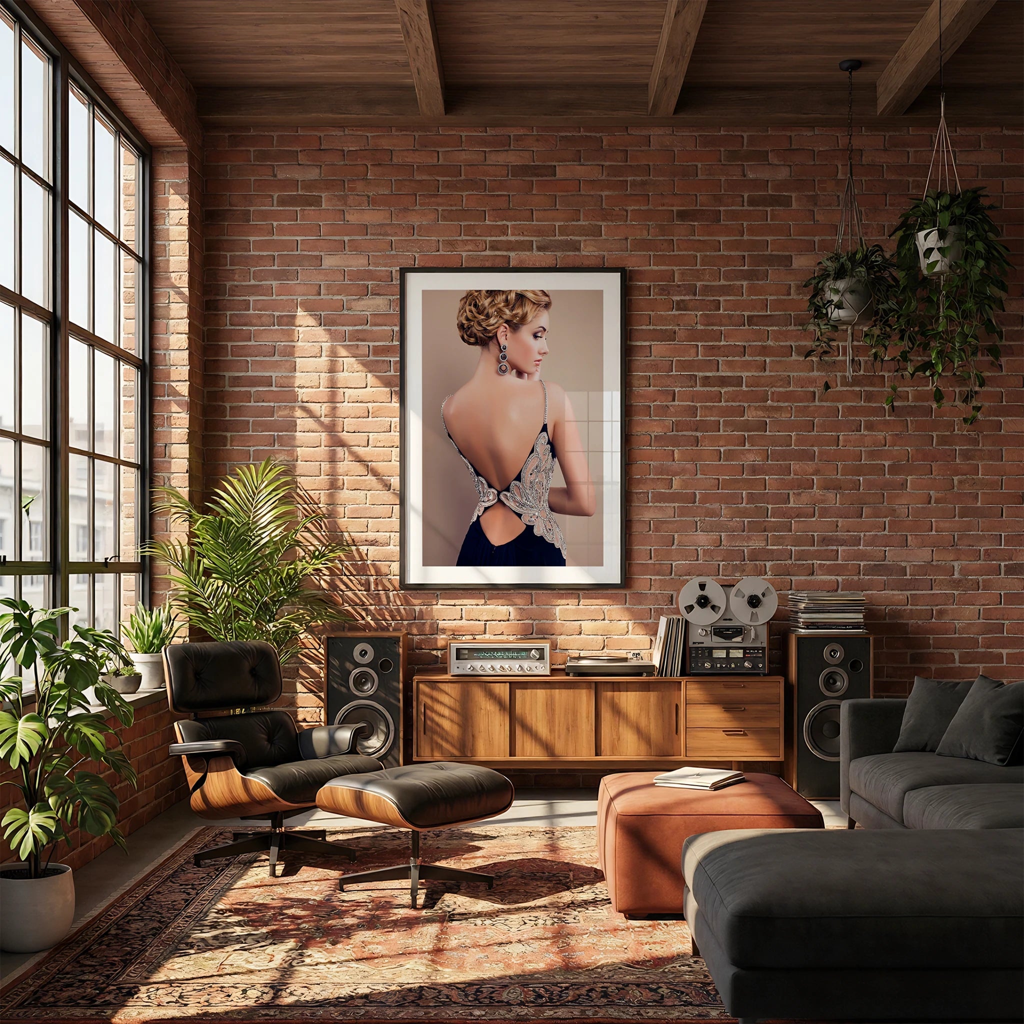 Industrial Living Room Photo Mockup