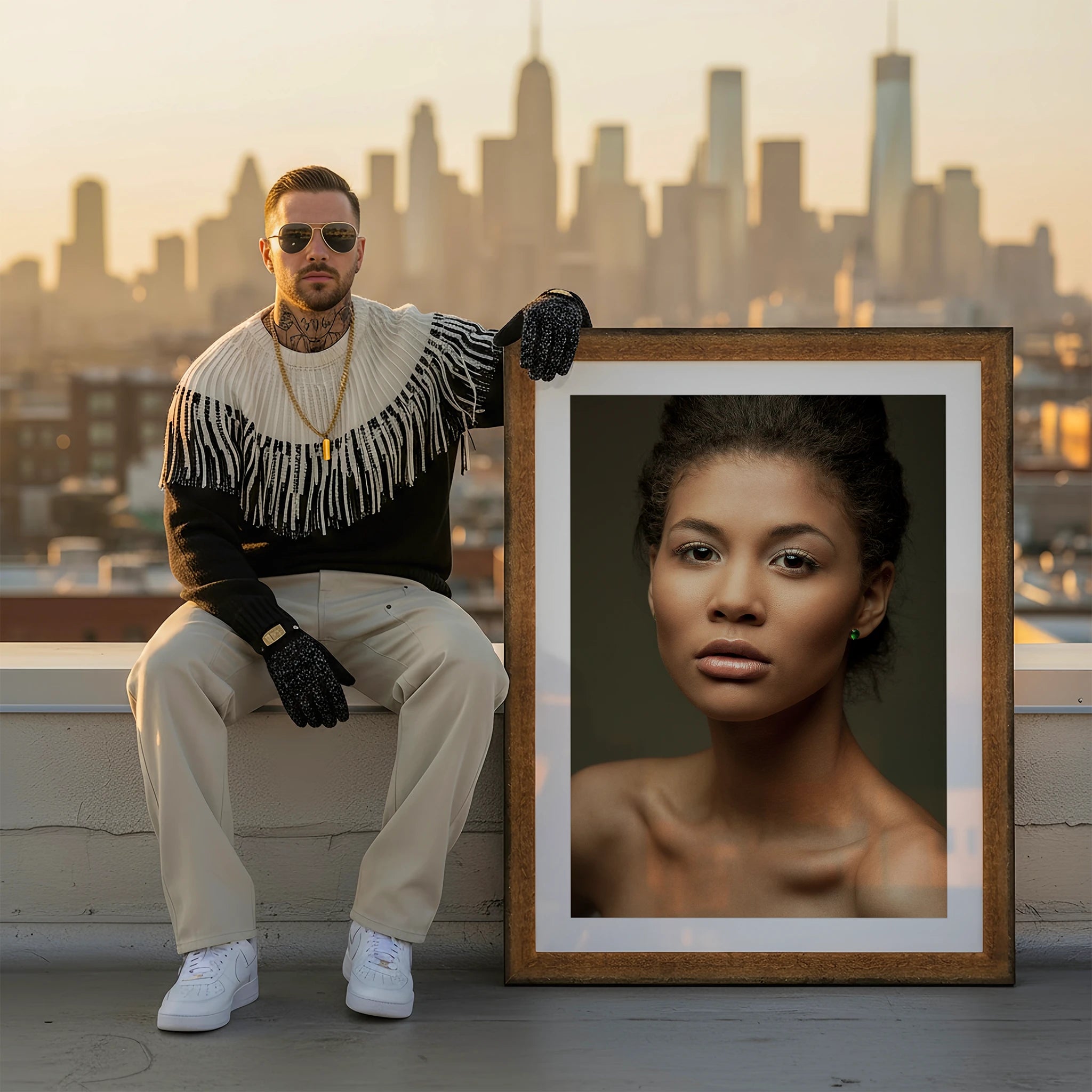 Urban Rooftop Photo Mockup