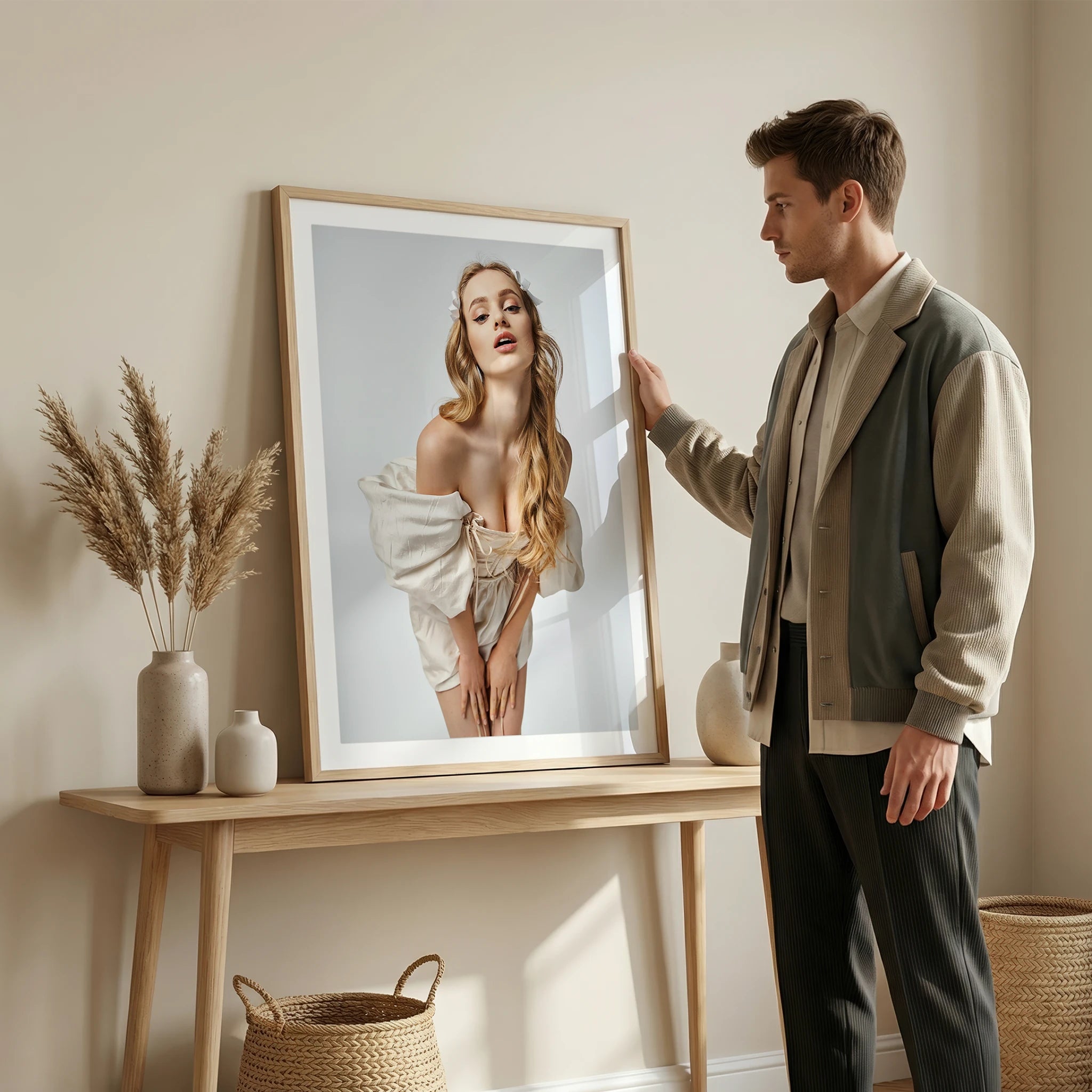 Japandi Living Room Photo Mockup