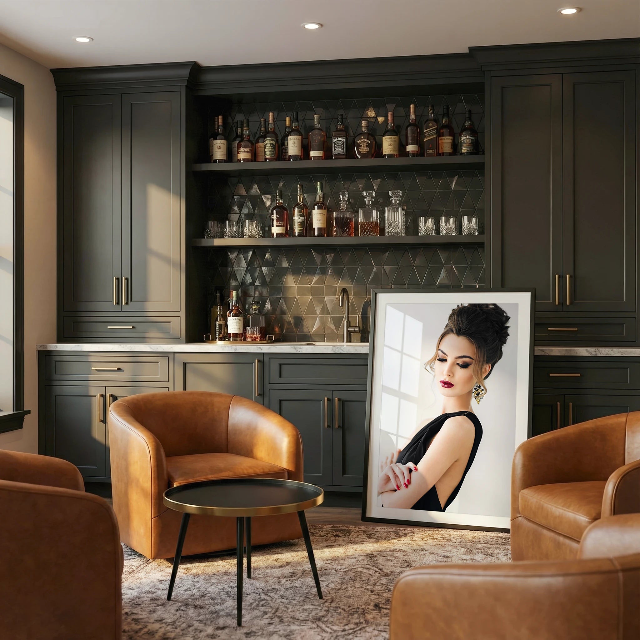 Traditional Home Bar Photo Mockup