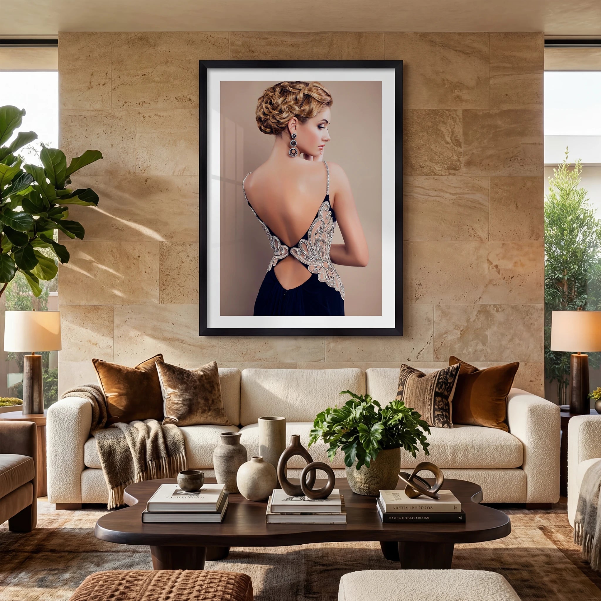 Organic Modern Living Room Photo Mockup