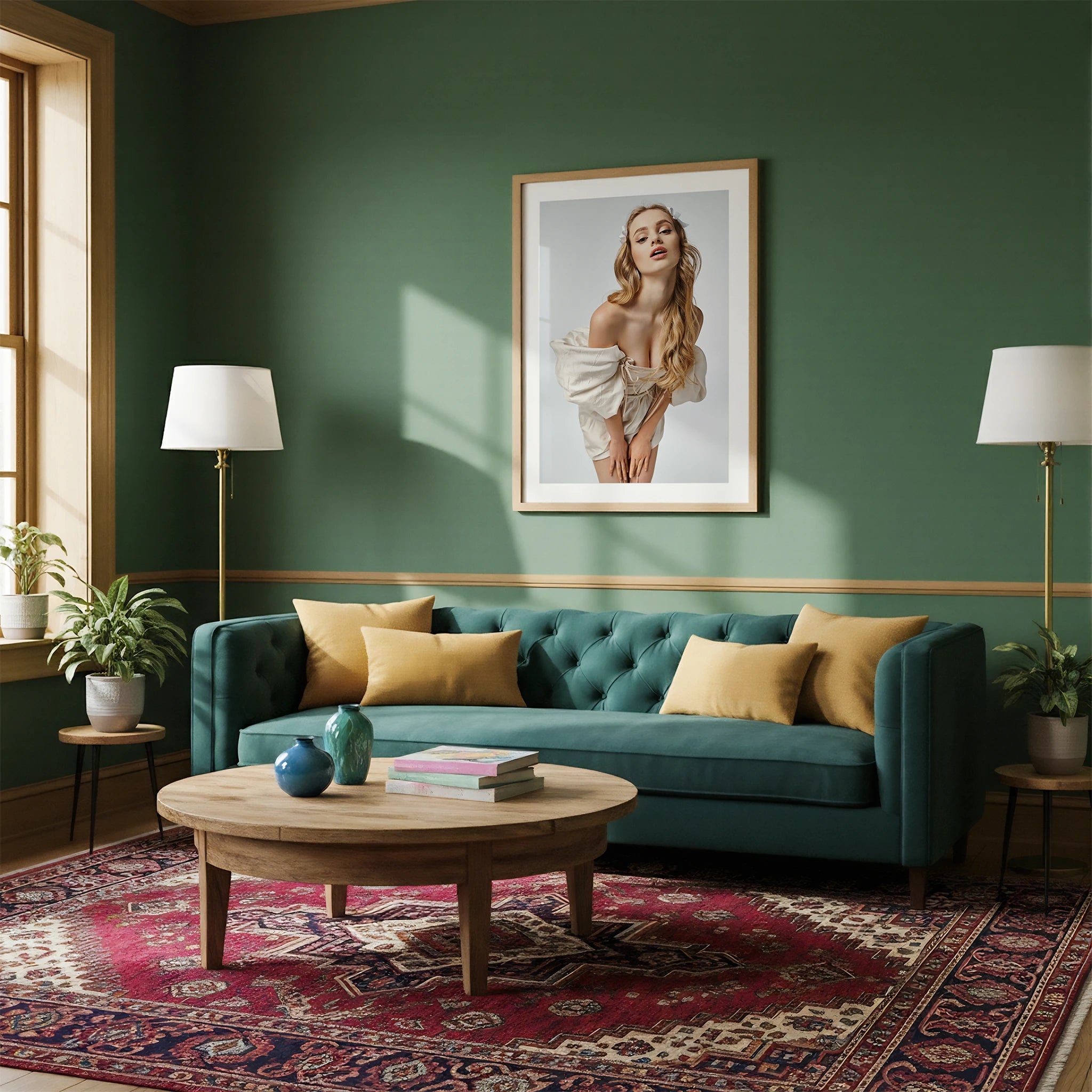 Mid-Century Modern Living Room Photo Mockup