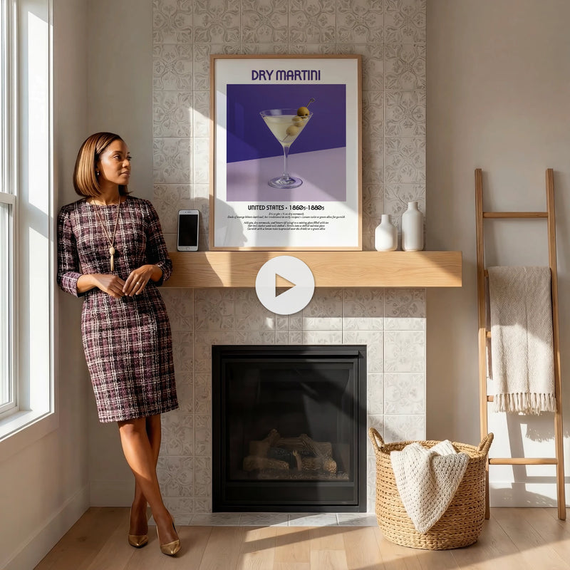 Traditional Fireplace Video Mockup
