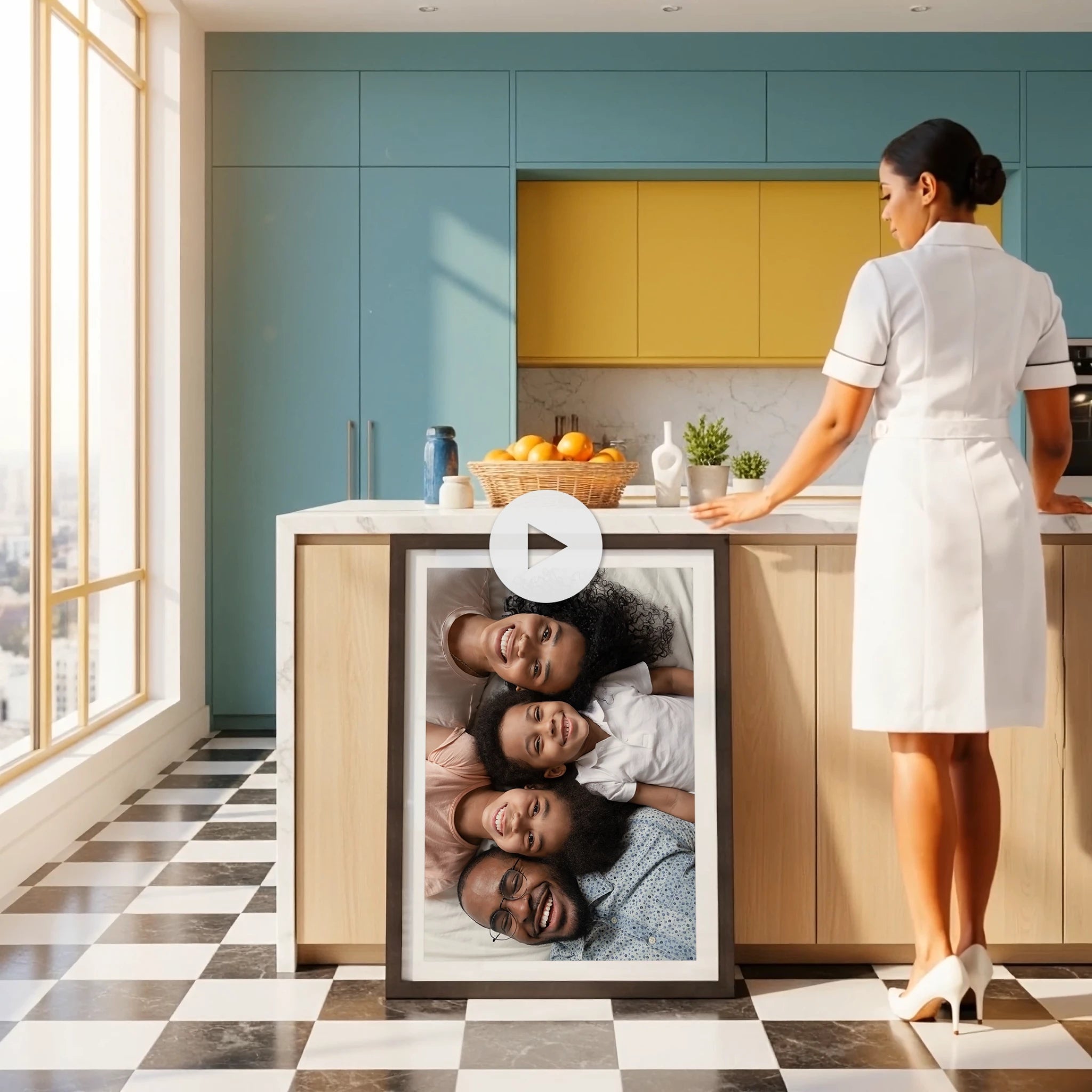 Mid-Century Modern Kitchen Video Mockup