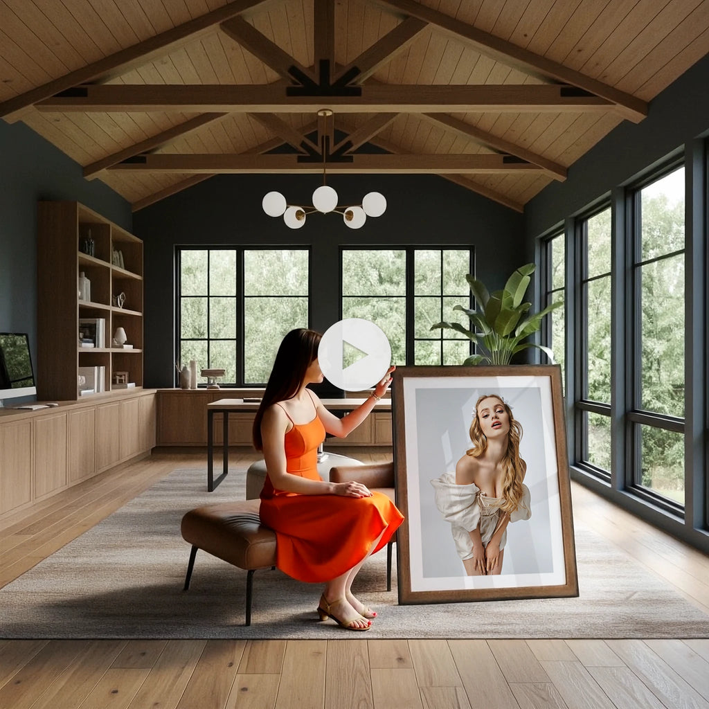 Rustic Home Office Video Mockup