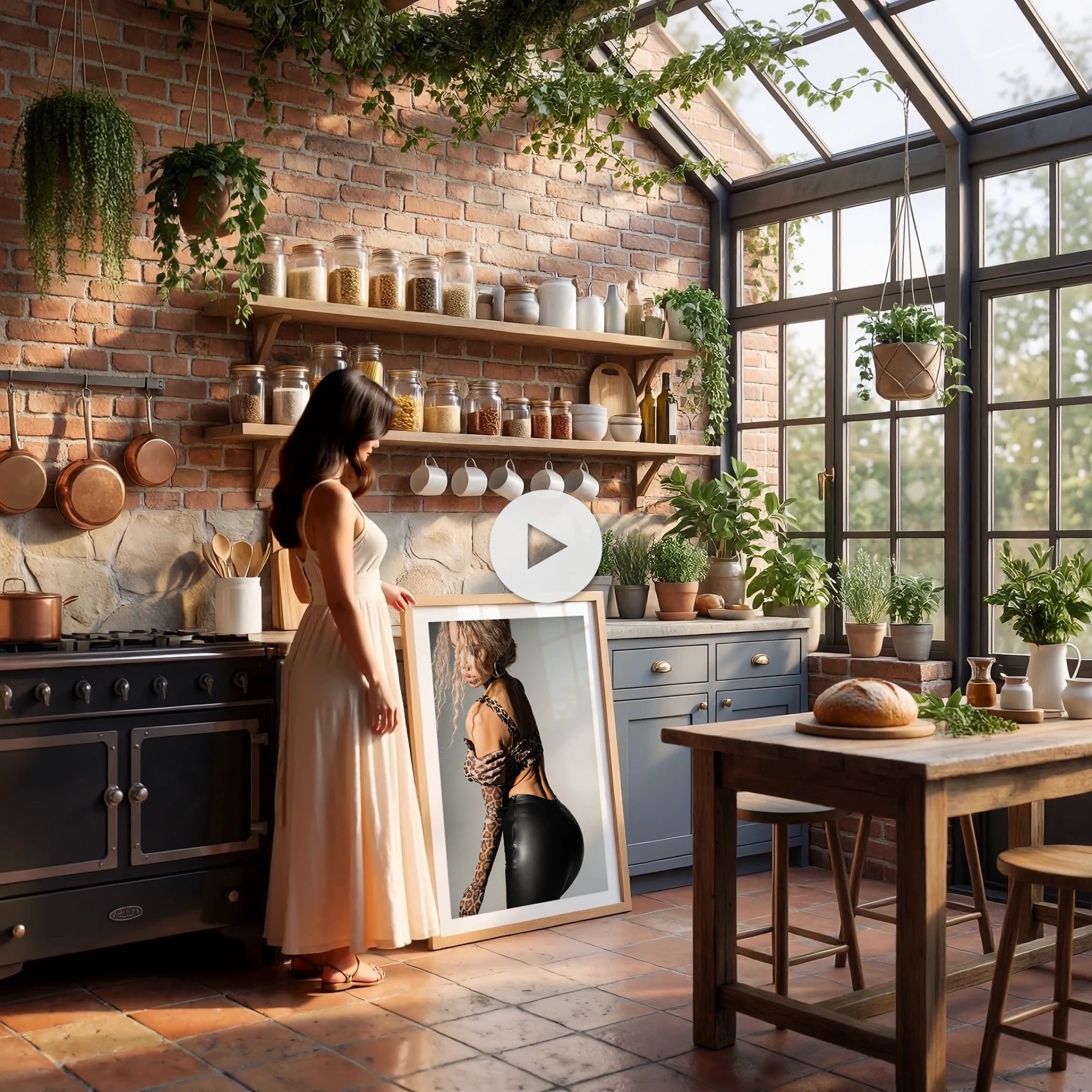 Industrial Loft Kitchen Video Mockup