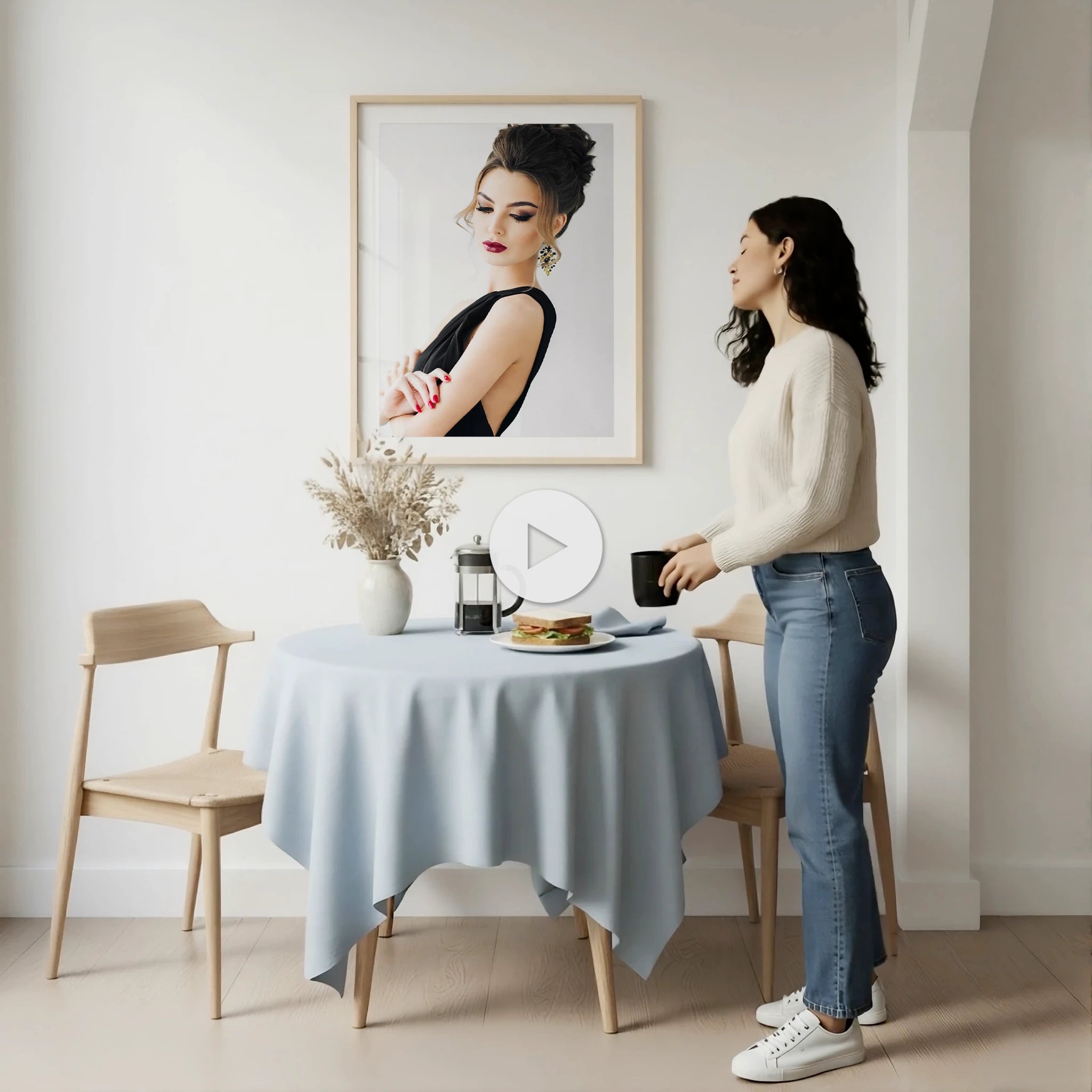 Minimalist Dining Room Video Mockup