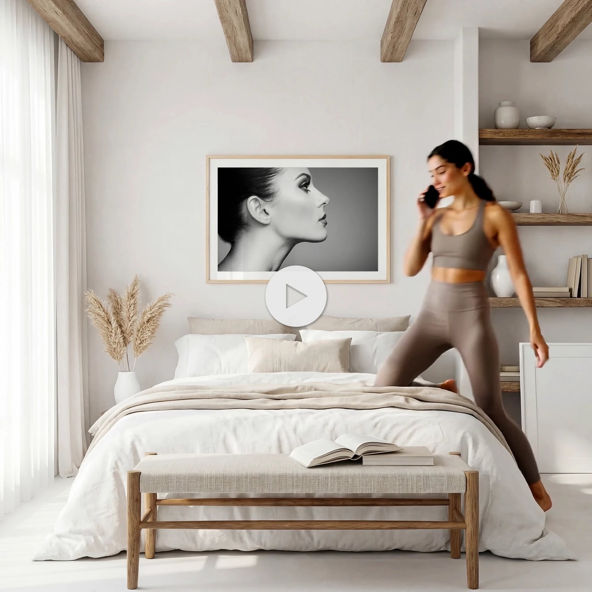 Rustic Bedroom Video Mockup