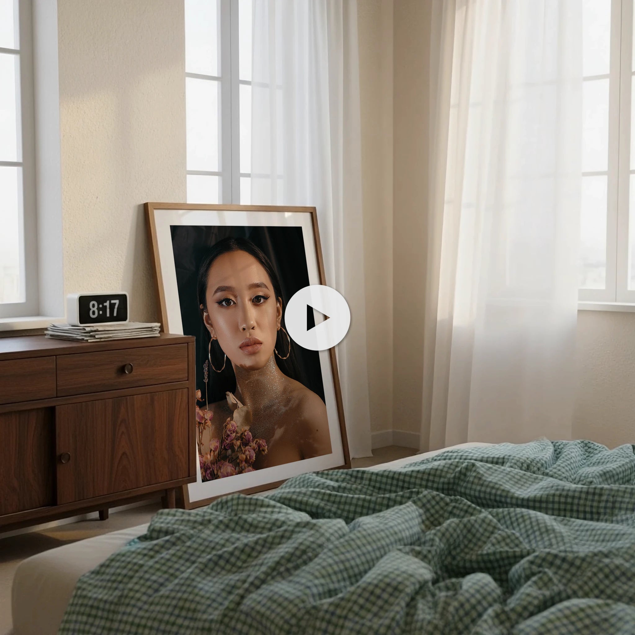 Mid-Century Modern Bedroom Video Mockup