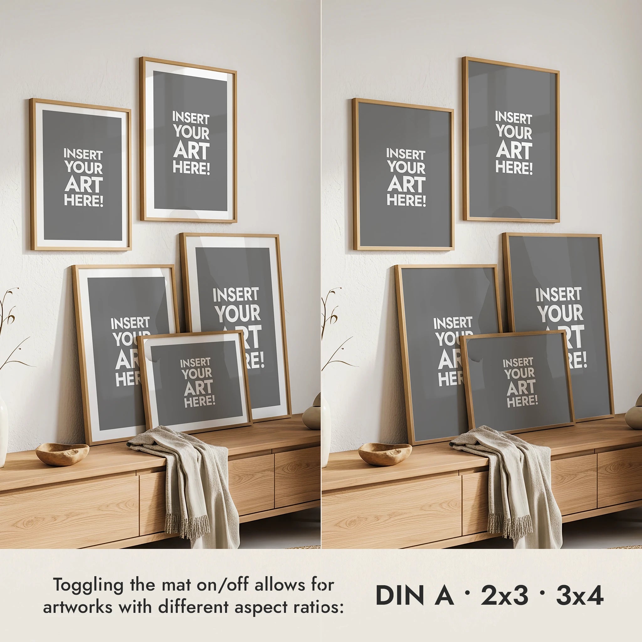 Wall Art Video Mockup Bundle — Japandi Modern v1