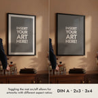 Bar Framed Wall Art Video Mockup With People