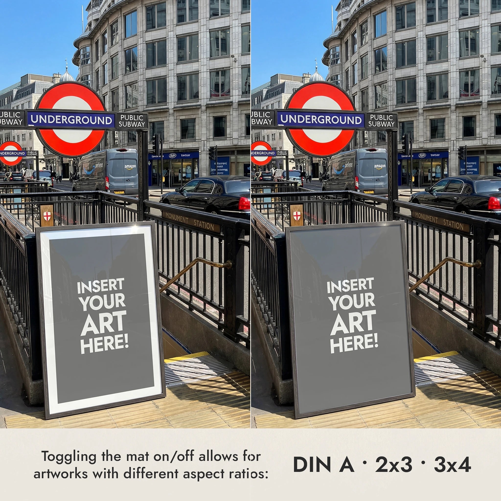 Vertical Framed Video Mockup — Sunny City Street