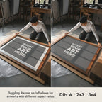 Horizontal Framed Art Mockup — Man in a Studio