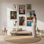 Japandi Living Room Gallery Wall Mockup