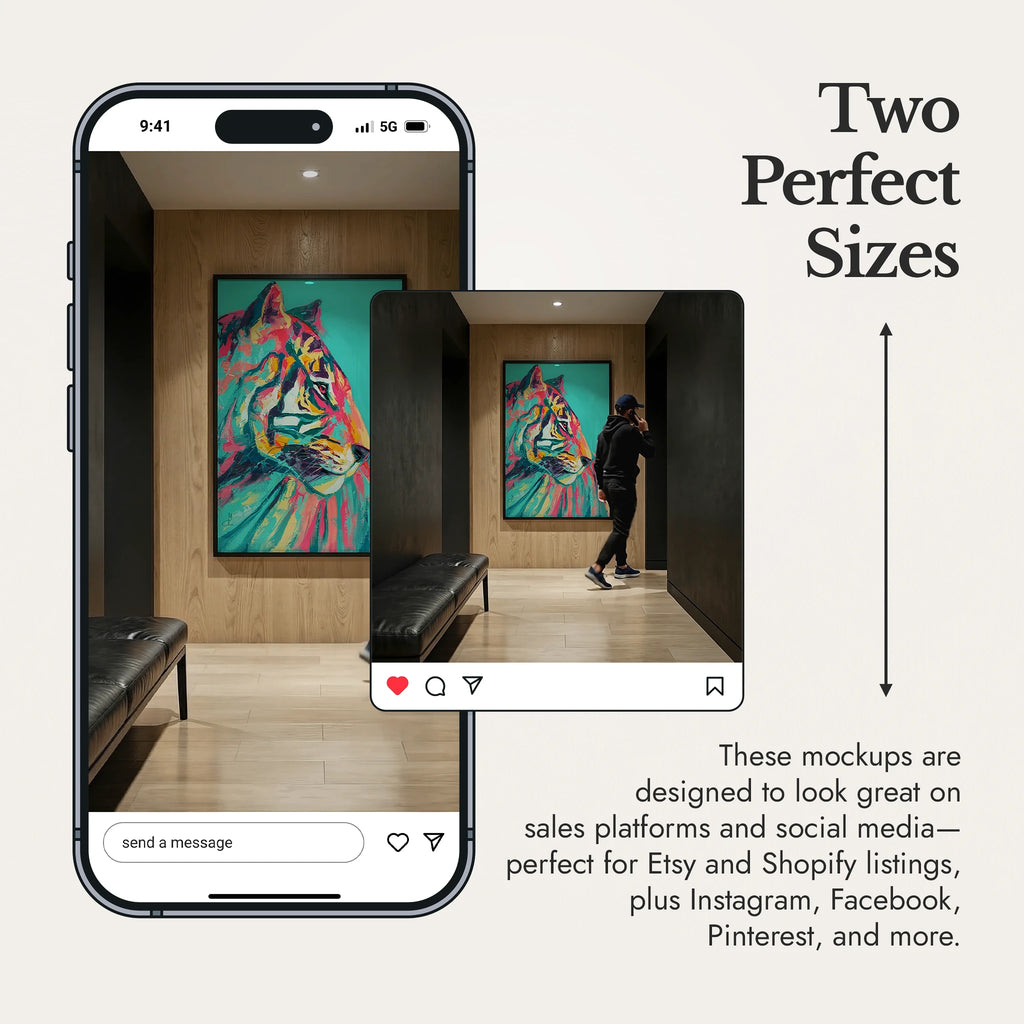 Vertical Framed Video Mockup — Man Sitting in a Hallway