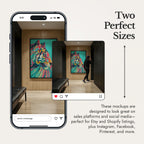 Vertical Framed Video Mockup — Man Sitting in a Hallway