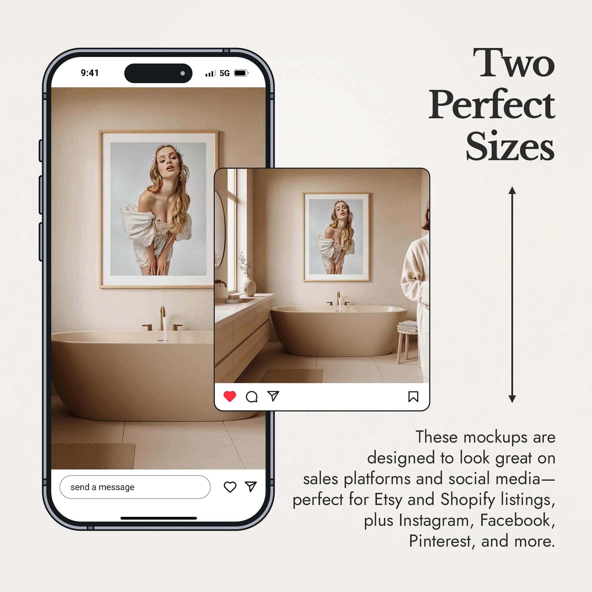 Wall Art Video Mockup Bundle — Japandi Modern v1