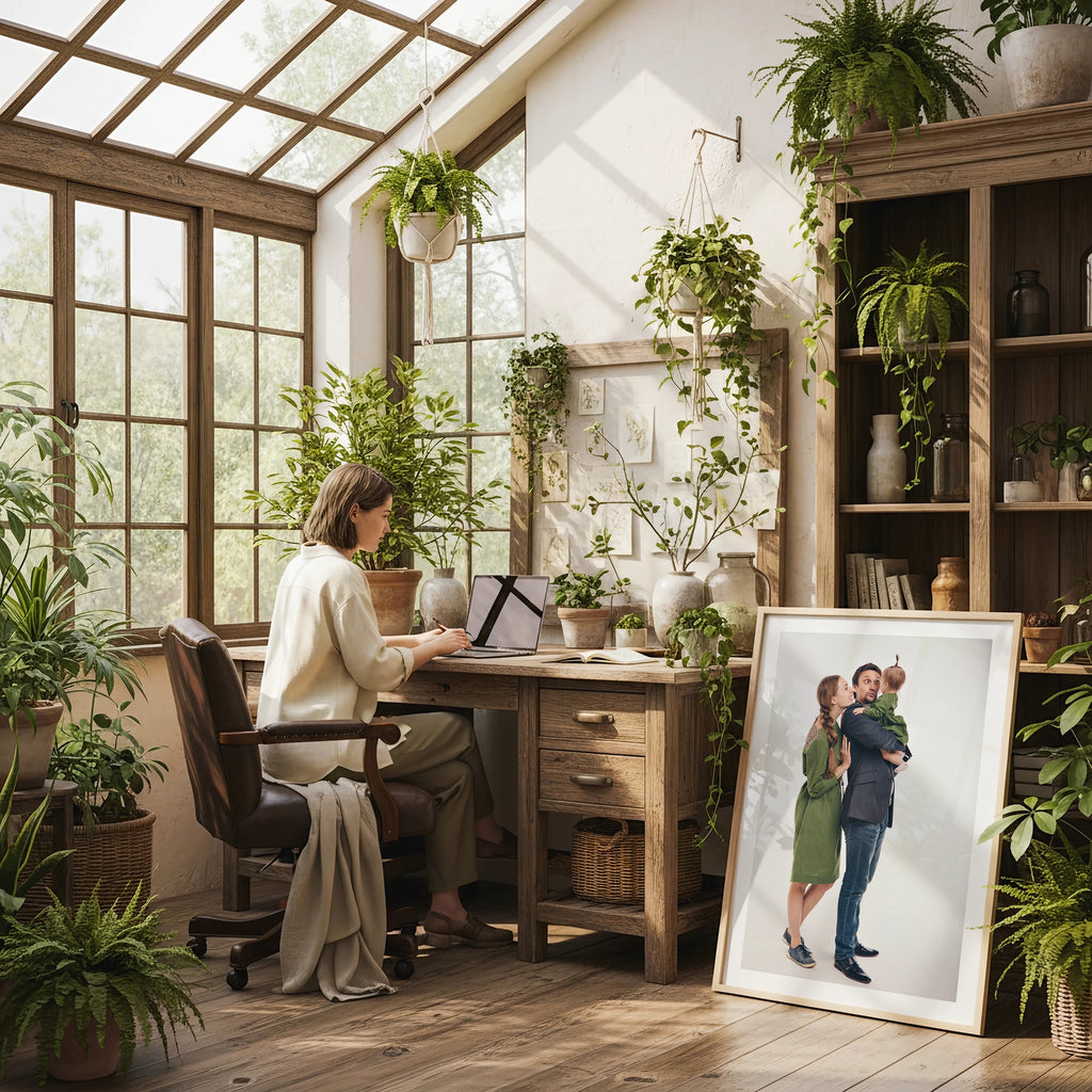 Greenhouse Home Office Photo Mockup