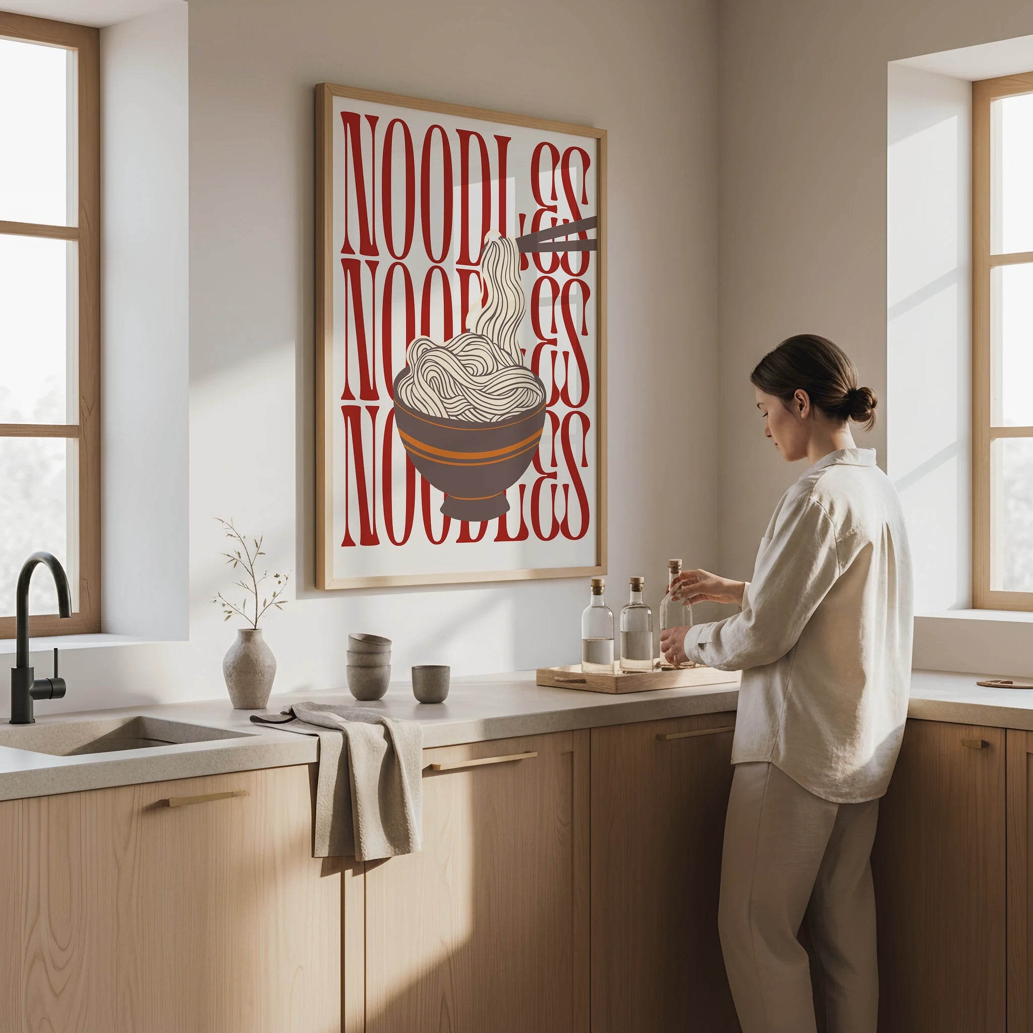 Japandi Kitchen Photo Mockup