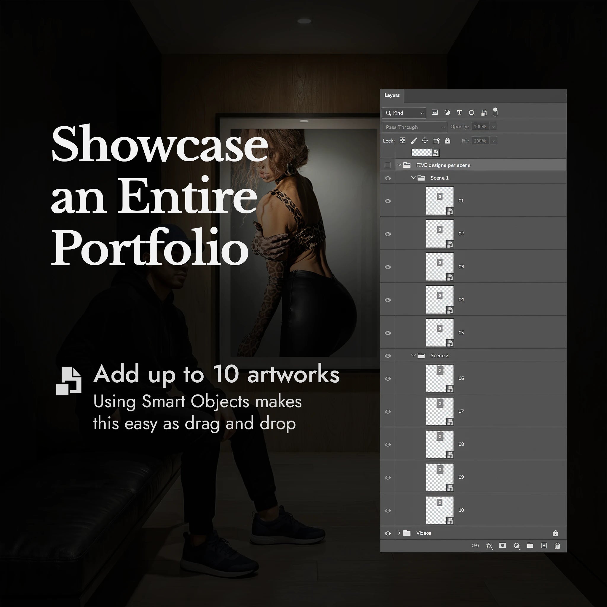 Vertical Framed Video Mockup — Man Sitting in a Hallway