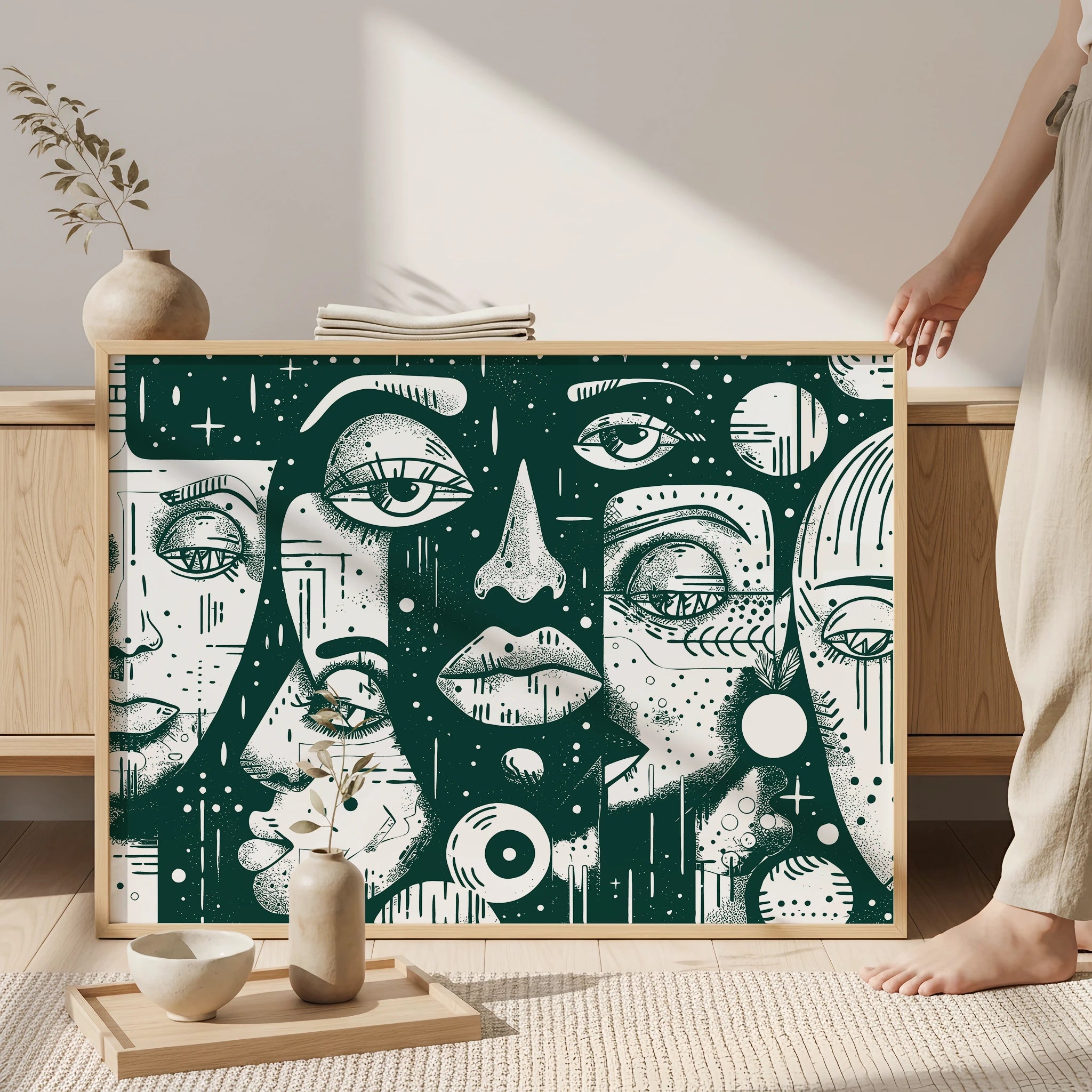 Japandi Living Room Photo Mockup