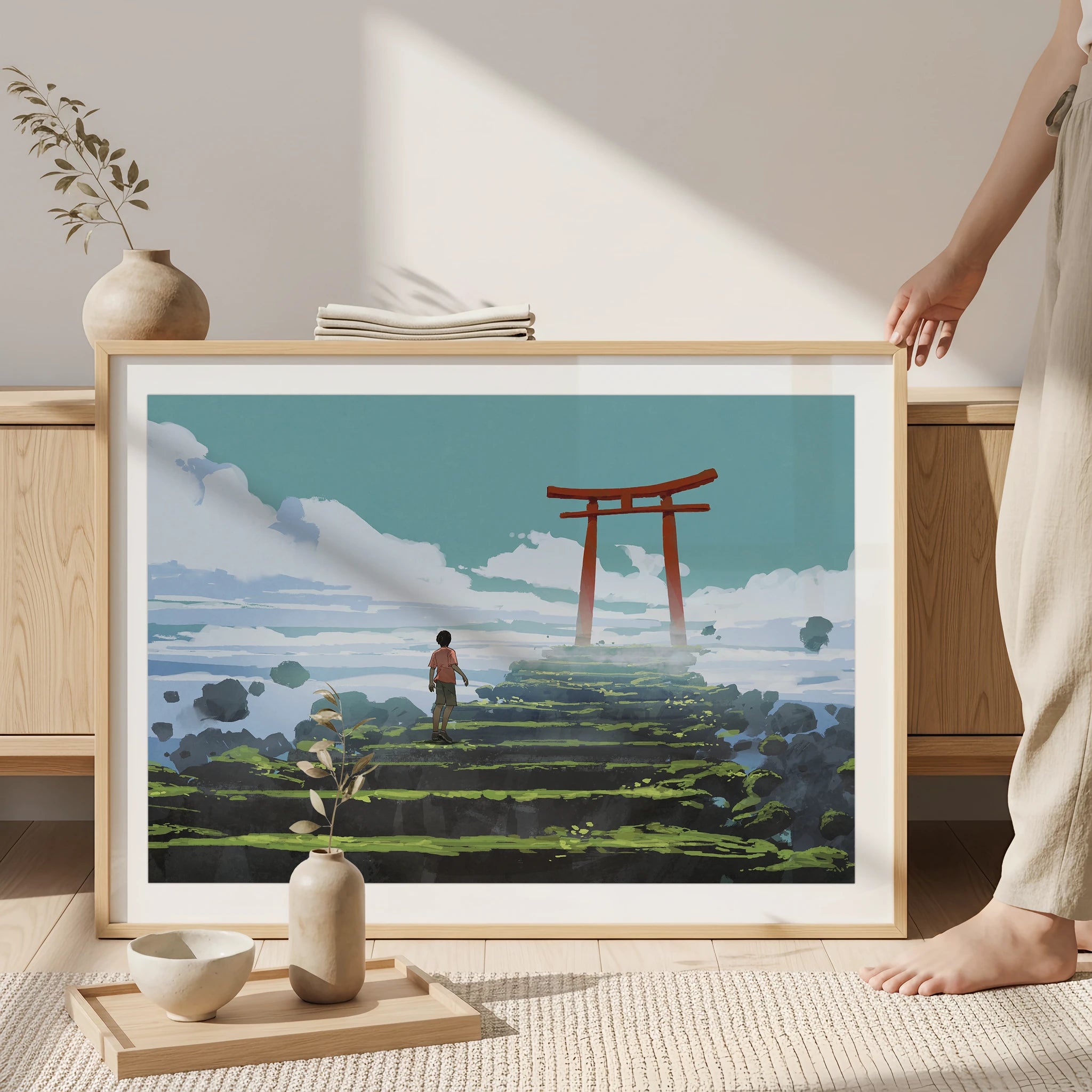 Japandi Living Room Photo Mockup