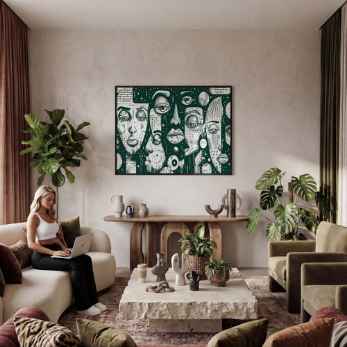 Bohemian Living Room Photo Mockup