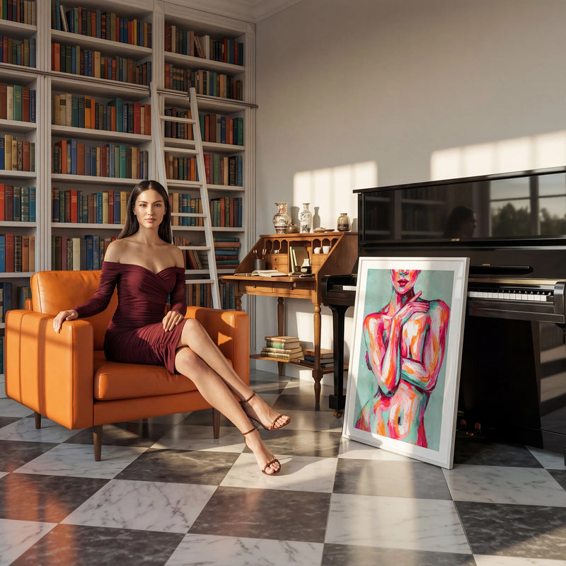 Traditional Home Library Photo Mockup