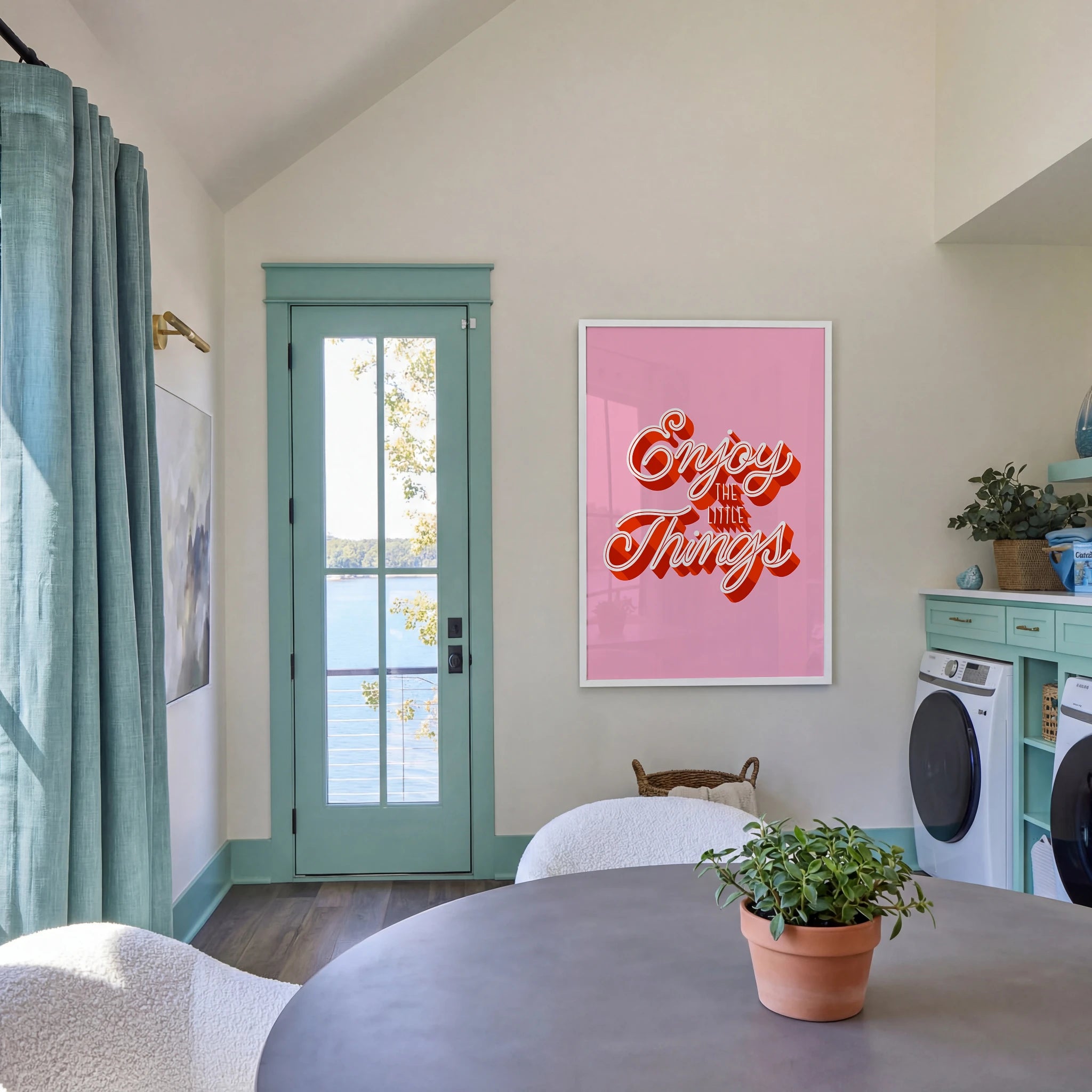 Coastal Laundry Room Photo Mockup