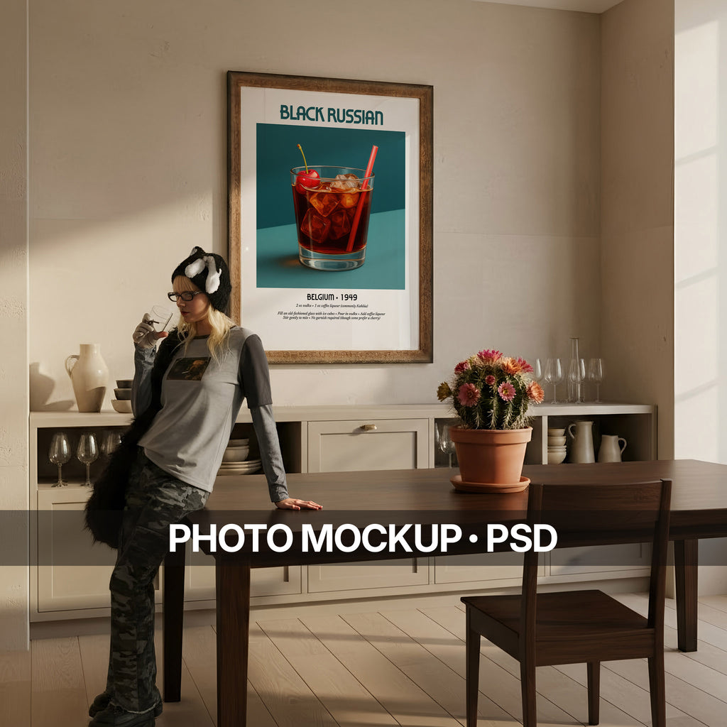 Minimalist Dining Room Photo Mockup