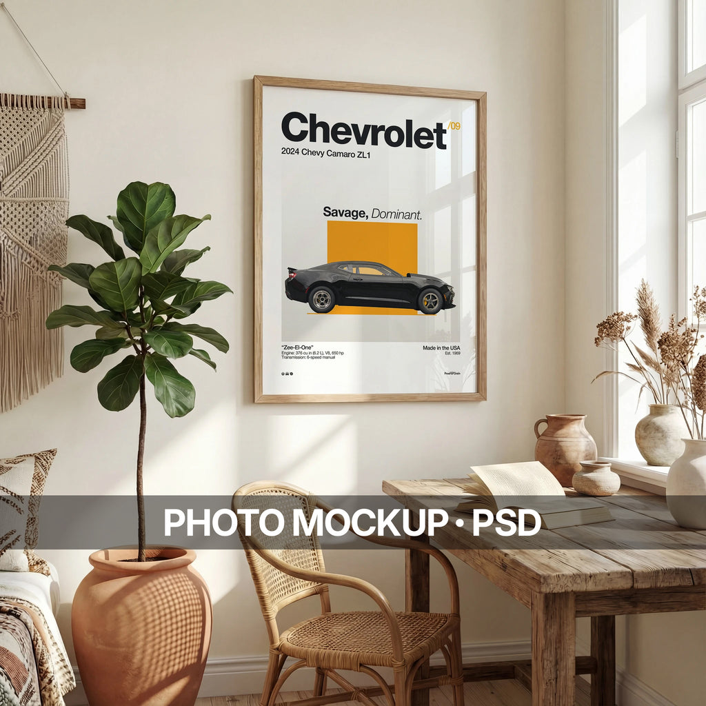 Bohemian Bedroom Photo Mockup