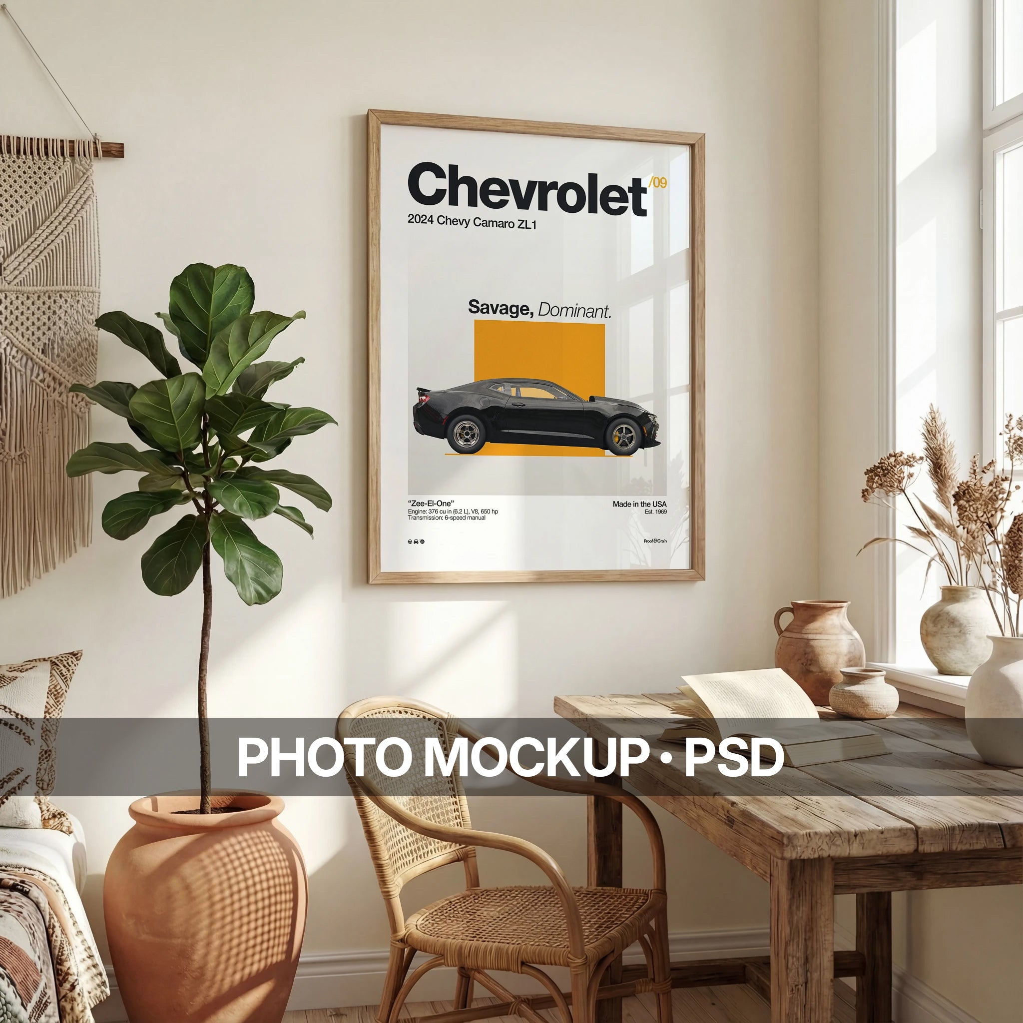 Bohemian Bedroom Photo Mockup