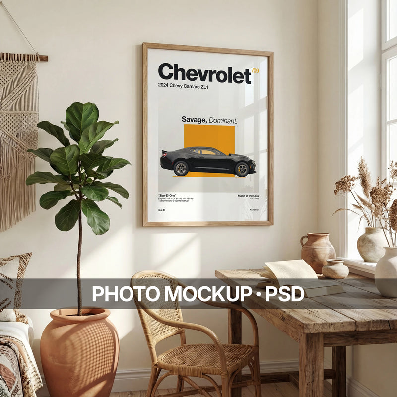 Bohemian Bedroom Photo Mockup