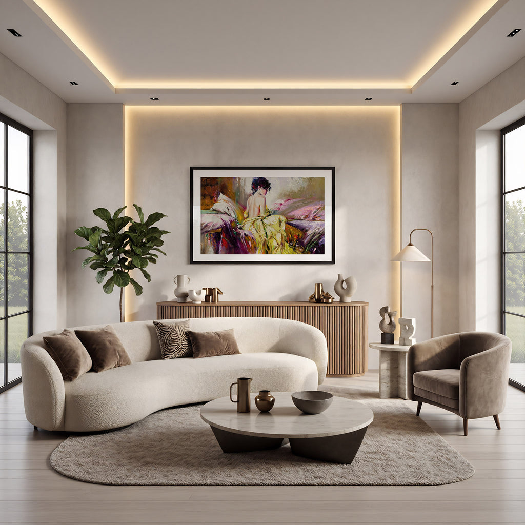 Organic Modern Living Room Photo Mockup