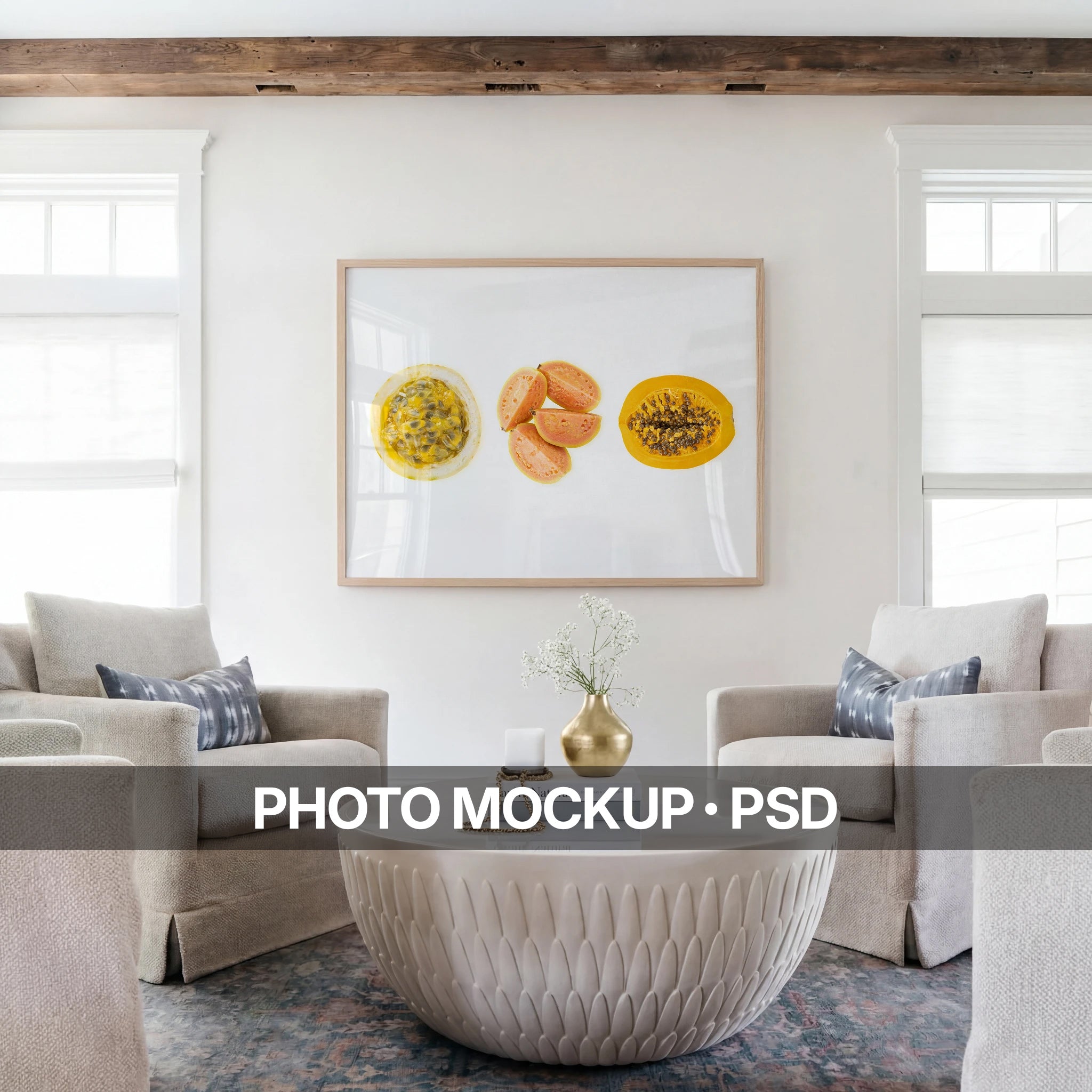 Coastal Living Room Photo Mockup